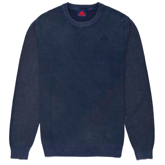 NWT Men’s KAPPA Archibald Lightweight Crewneck Sweater in Blue Navy, Size S - Picture 6 of 11